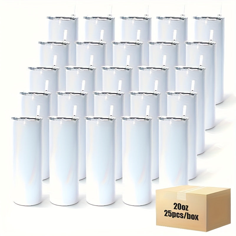 25pcs 20oz Straight Stainless  - Tumbler 20Oz White 리뷰 및 가격