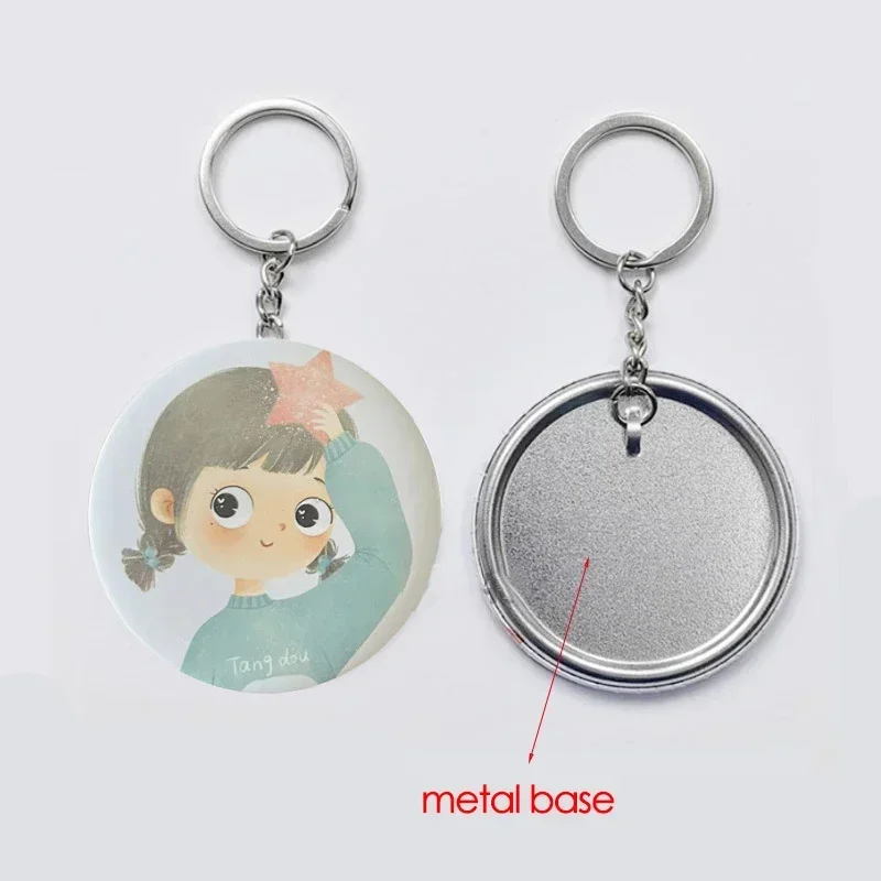 100PCS 44mm 58mm Keychains Bad - Button Badge Blank 리뷰 및 가격