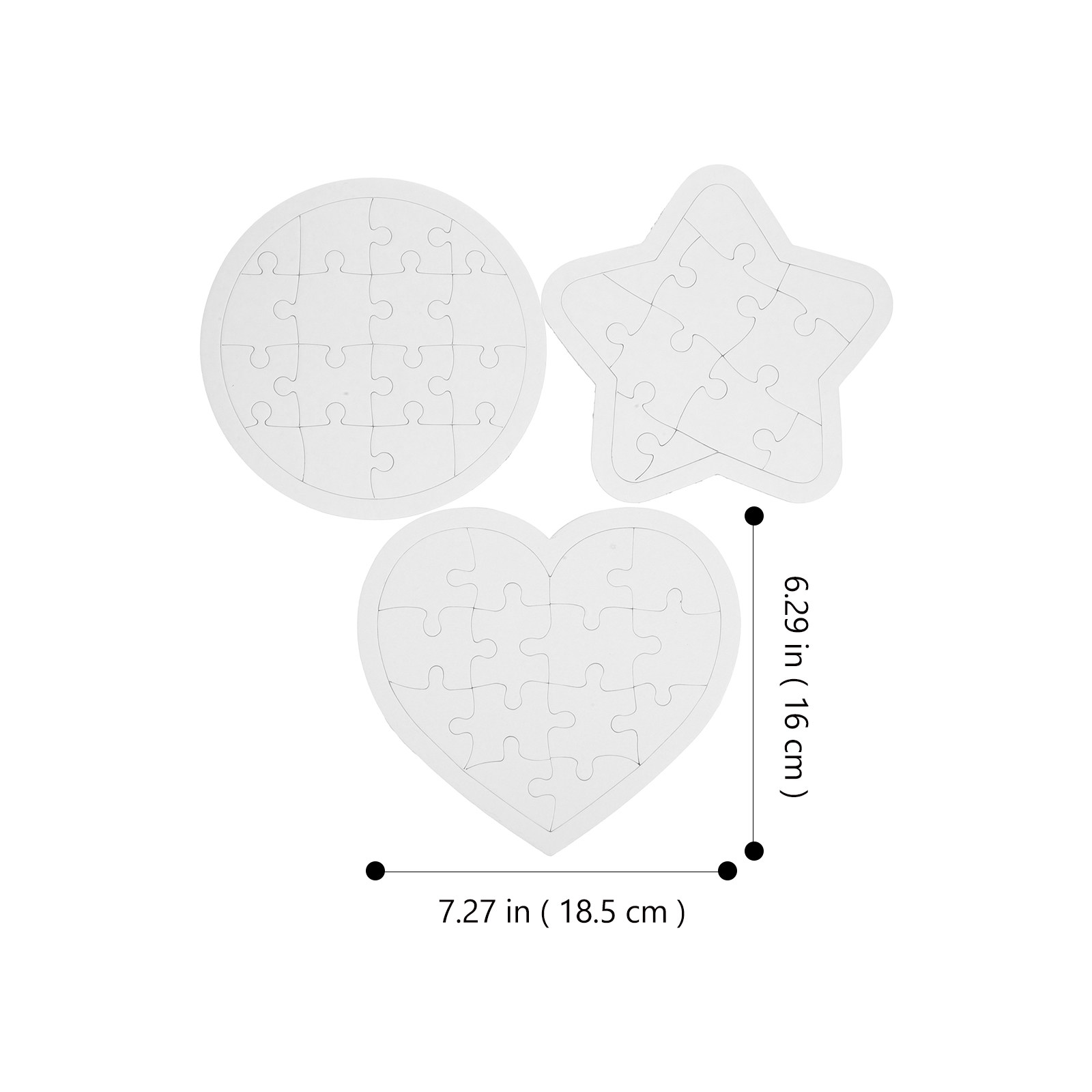 6Pcs Cartoon Blank DIY Drawing - Puzzle Blank White 리뷰 및 가격