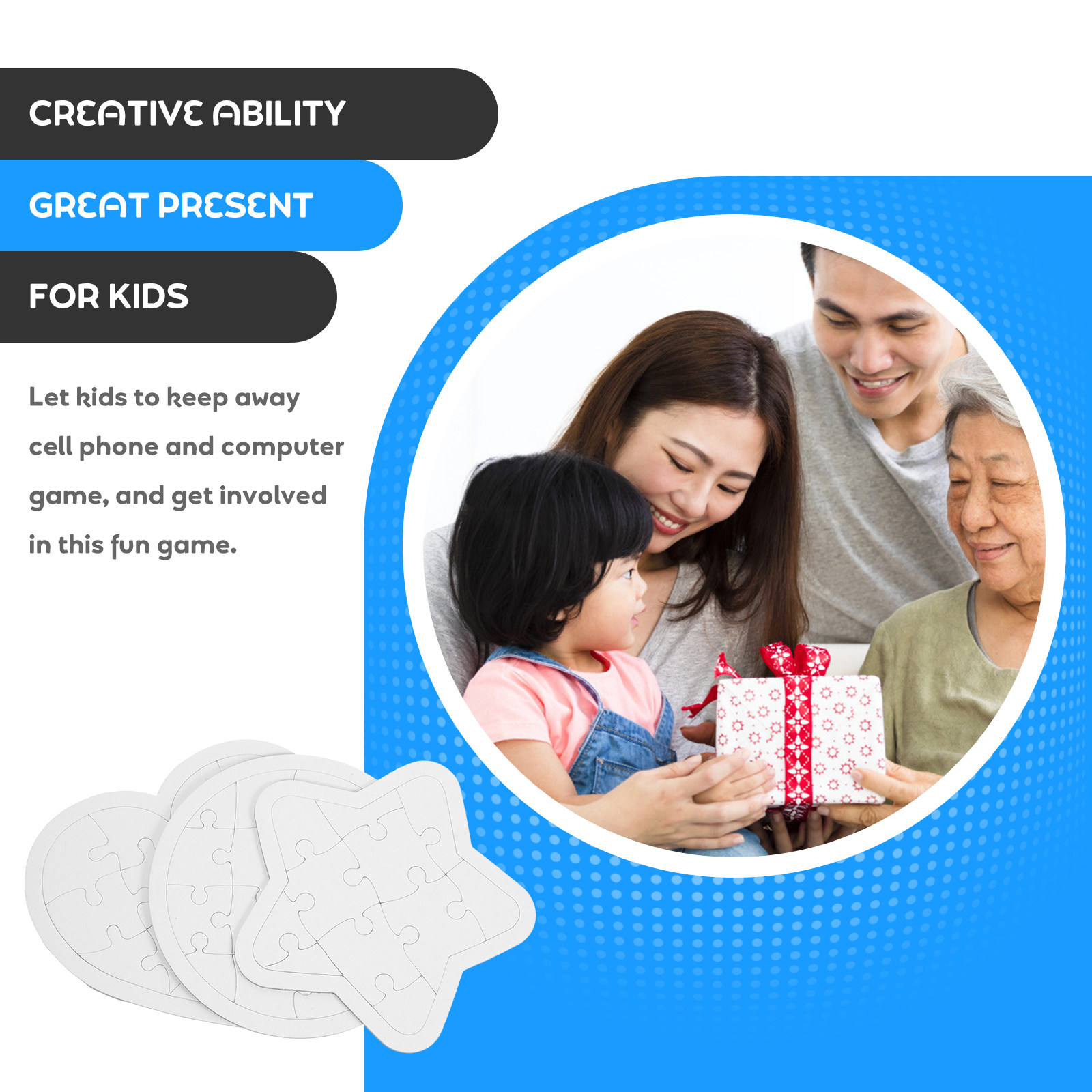 6Pcs Cartoon Blank DIY Drawing - Puzzle Blank White 리뷰 및 가격