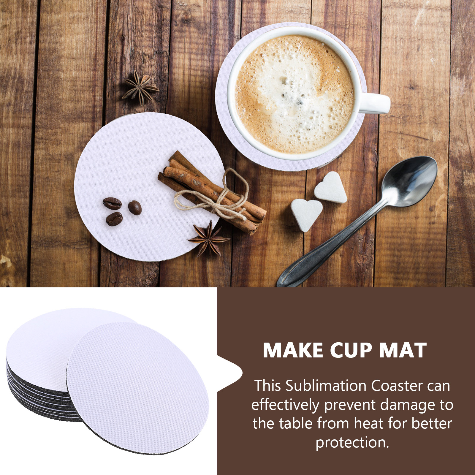 10Pcs Blank Heat Transfer Coas - Coaster Sublimation Blank 리뷰 및 가격