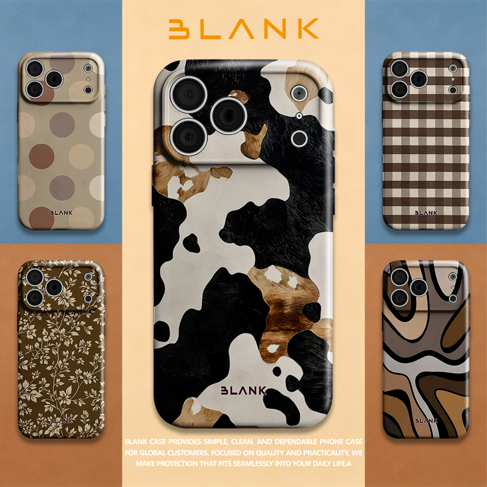 Mocha Cow Print For iPhone 17  - Phone Case Blank Print 리뷰 및 가격