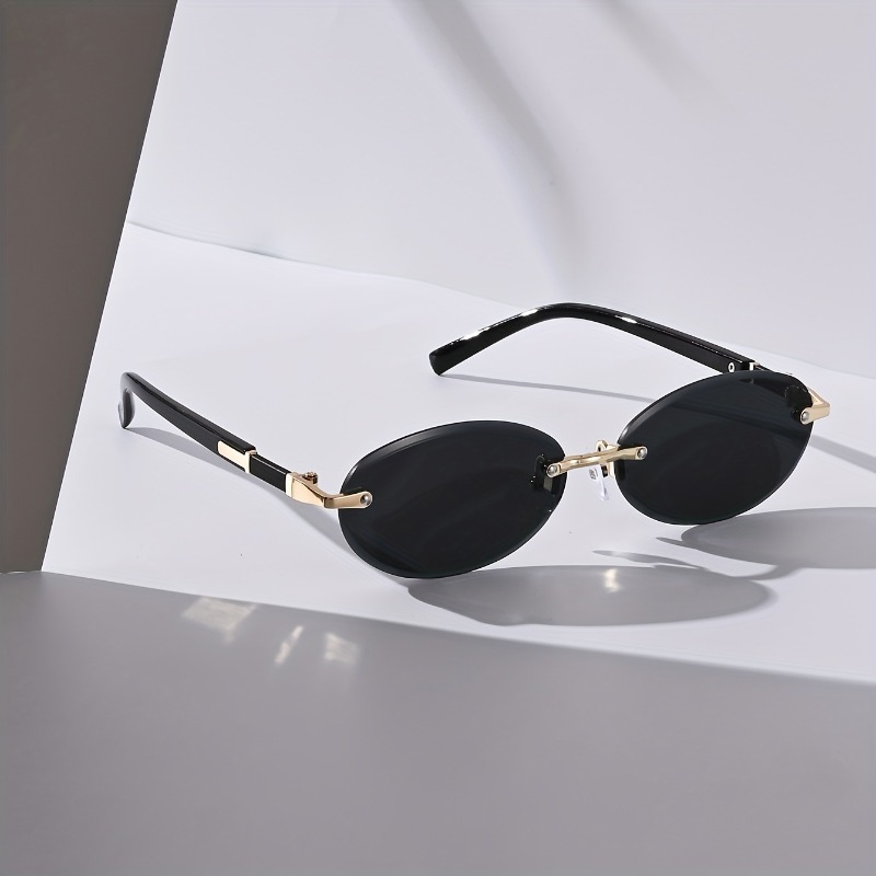 Sexy Small Oval Punk Sunglasse - Metal Photo Panel 리뷰 및 가격