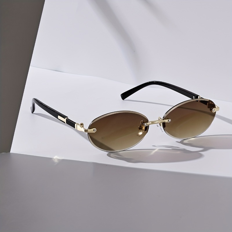 Sexy Small Oval Punk Sunglasse - Metal Photo Panel 리뷰 및 가격